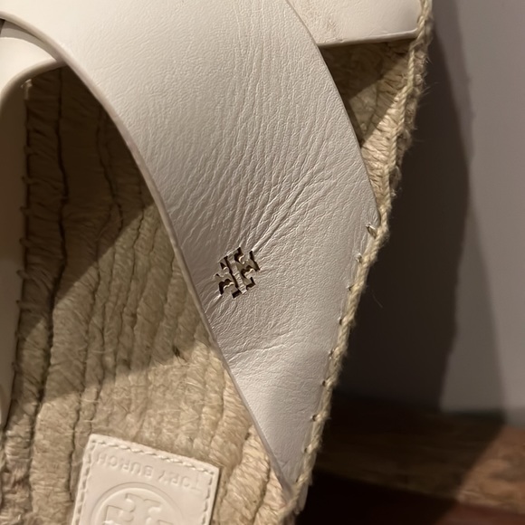 Tory Burch Bima Espadrille Slides Ivory Size 8 Women’s - Picture 3 of 5